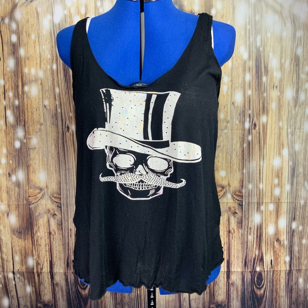 Viola skull tank top